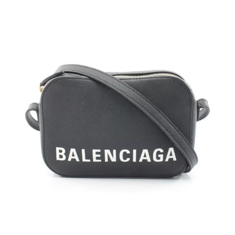 Balenciaga Ville Camera Bag Shoulder Leather Black